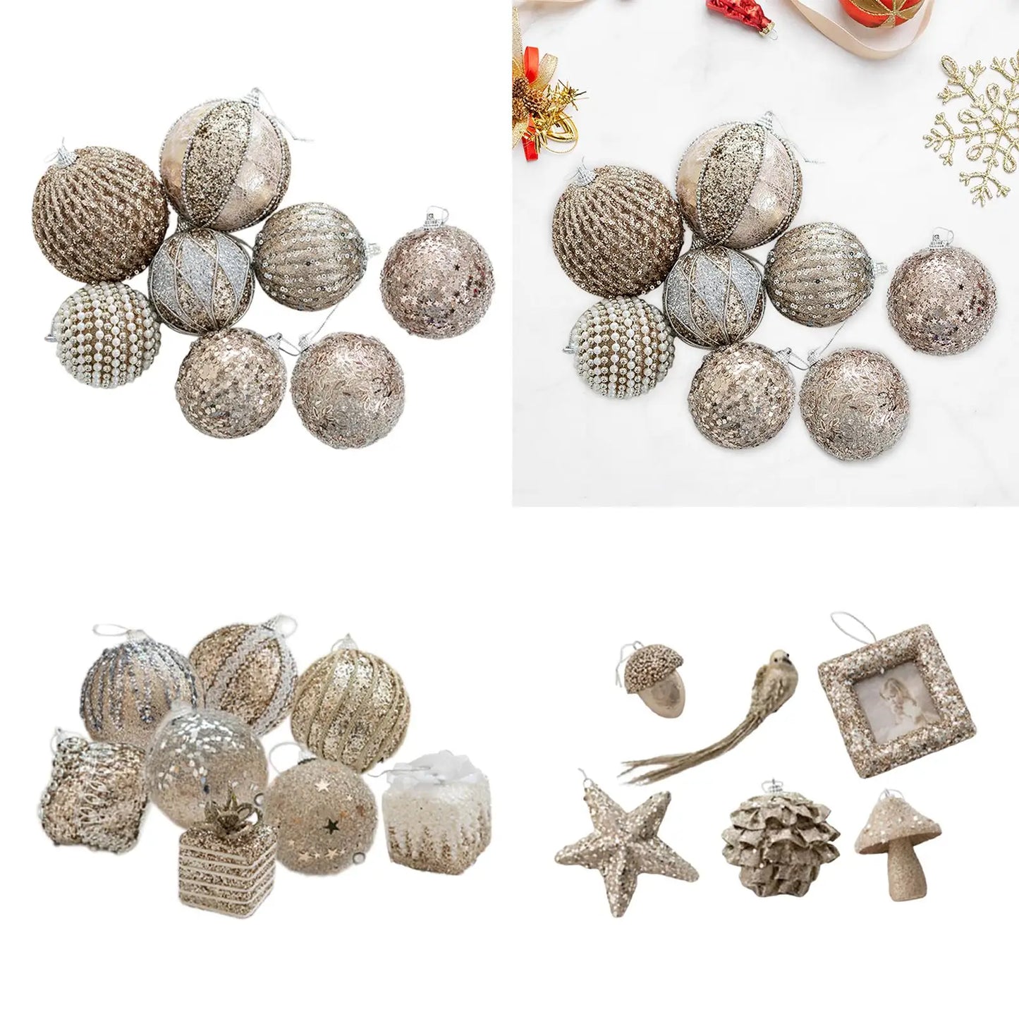 Christmas Tree Decorations Christmas Balls Ornaments Crafts Charm Pendants for Outdoor Graduation Engagement Wedding Backyard