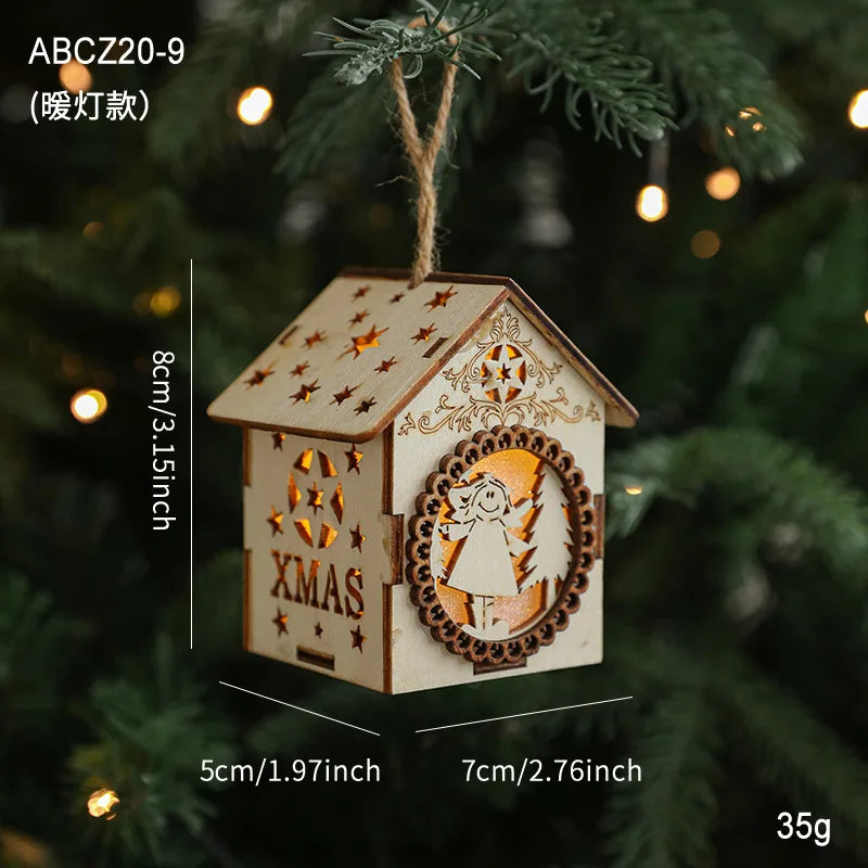 Christmas Hanging Pendant Bright Plastic Hanging Ornament Cartoon Ornament Eye-Catching Christmas Tree Decoration For Gift