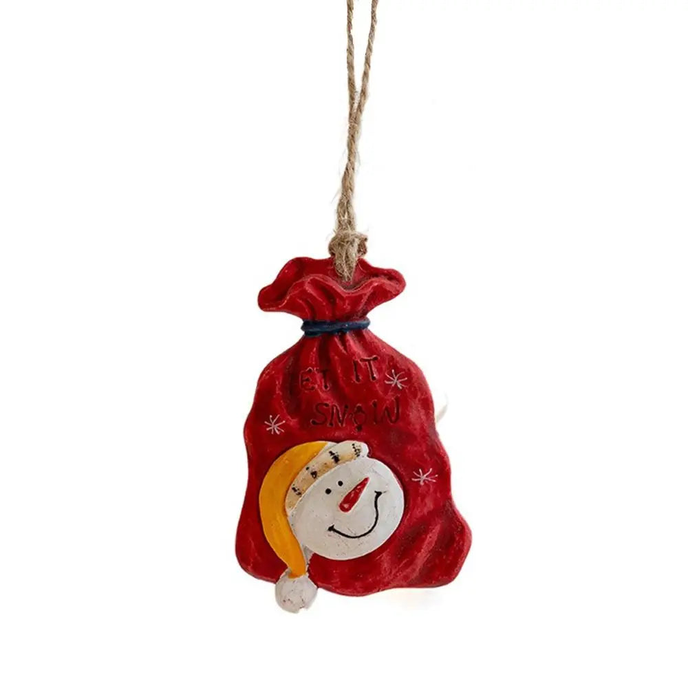 Hanging Ornaments Christmas Tree Snowman Pendant Home Decoration Christmas Decoration Socks Pendant Christmas Resin Ornaments