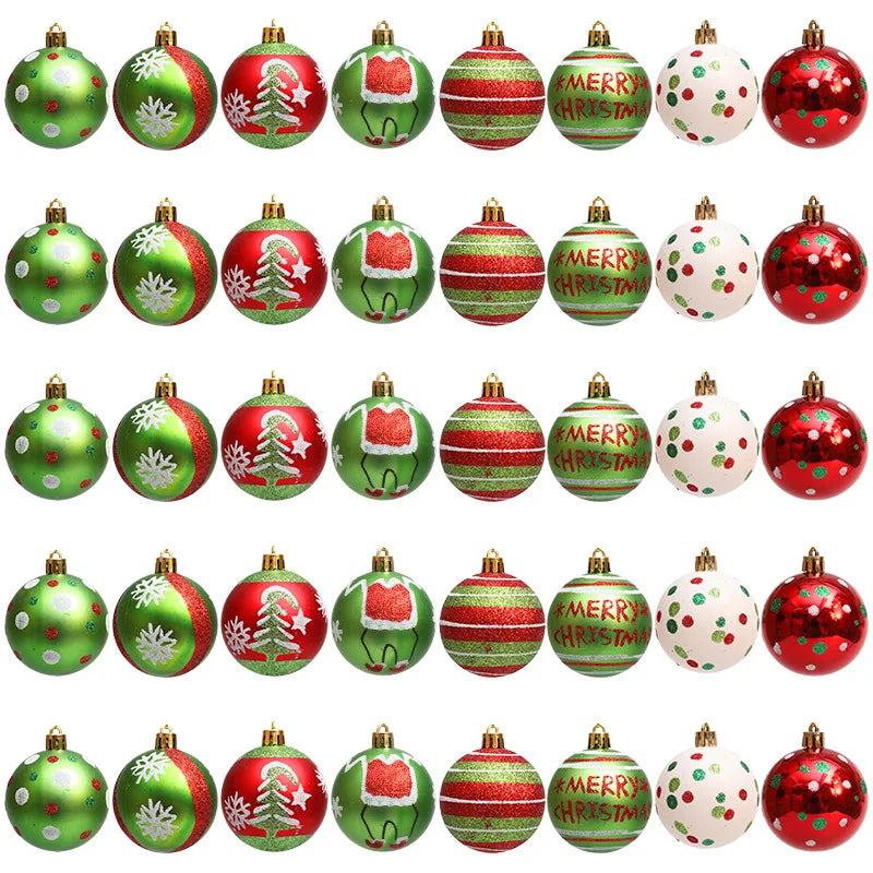 Christmas Balls Ornament Glittering Hanging Xmas Balls for Tree Decoration Candy Balls for Christmas Home Indoor Holiday Party