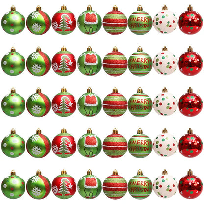 Christmas Balls Ornament Glittering Hanging Xmas Balls for Tree Decoration Candy Balls for Christmas Home Indoor Holiday Party