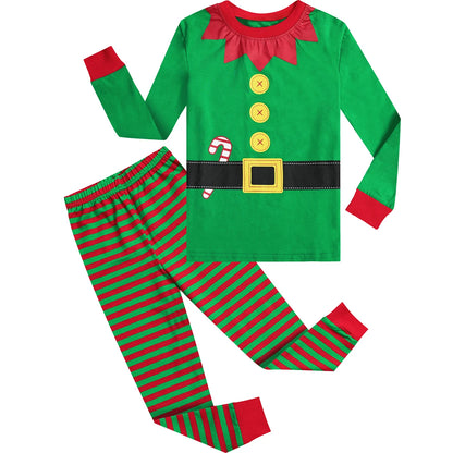 Kids Christmas Pyjamas Infant Boys Girls Santa Claus Pajamas Toddler Xmas Elk Nightwear Elf New Year Gift Green Red Clothes Pjs