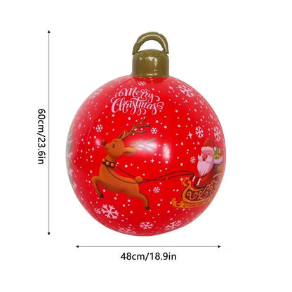 55CM Christmas Inflatable Ball Outdoor Garden Decorations PVC Giant Xmas Ball Christmas Large Balls Toy New Year Party Decors