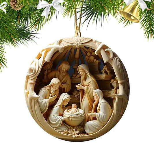 Christmas Tree Pendant Jesus Christ Hanging Ornaments Christmas Tree Ornament Christian Gifts Exquisite Xmas Ornaments