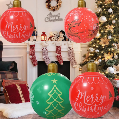 55CM Christmas Inflatable Ball Outdoor Garden Decorations PVC Giant Xmas Ball Christmas Large Balls Toy New Year Party Decors