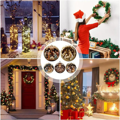 Christmas Tree Pendant Jesus Christ Hanging Ornaments Christmas Tree Ornament Christian Gifts Exquisite Xmas Ornaments