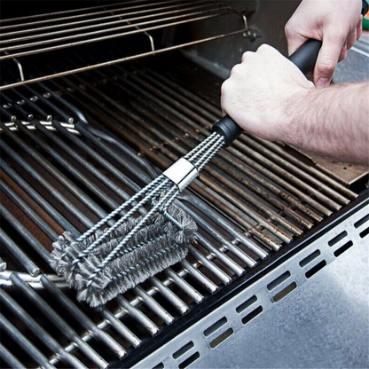 14 "932 ° F Barbecue Gloves And 18" 3-Wire Barbecue Brush Set