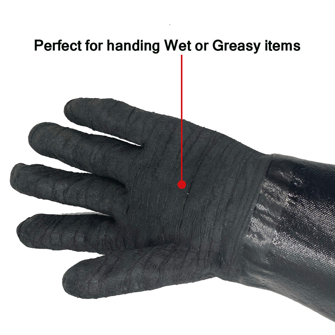 14 "932 ° F Barbecue Gloves And 18" 3-Wire Barbecue Brush Set