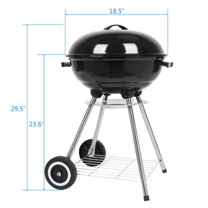 18 Inch Apple Charcoal Stove BBQ Grill For Outdoor Cooking